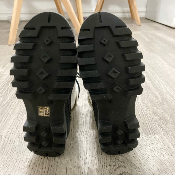 Free People Goldie Lug Sole Lace Up Combat Boots Black/White Size 36/US 6 NWT - Picture 7 of 15